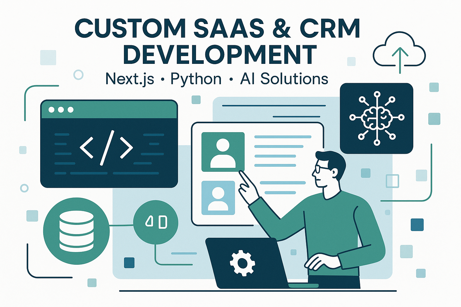 Custom SaaS & CRM Development with Next.js, Python & AI Solutions